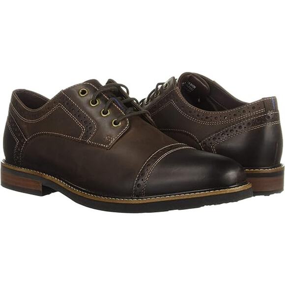 NWT Nunn Bush Men Overland Oxford Leather - Brown Size 7 M